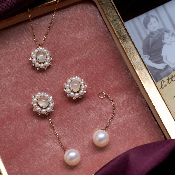Vintage Honeymoon Convertible Earrings (18KT)