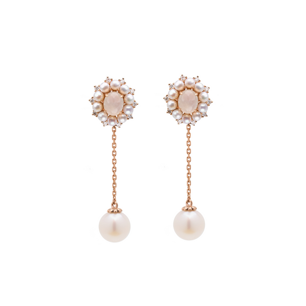 Vintage Honeymoon Convertible Earrings (18KT)